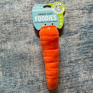 New! Orbee-Tuff Orange Carrot Treat Dispensing Dog Chew Toy